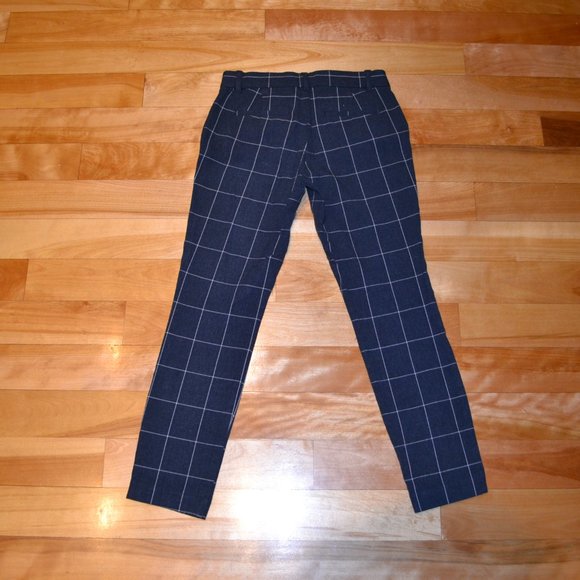 Gap Size 0 Blue and Gray Striped Pants - Picture 2 of 4